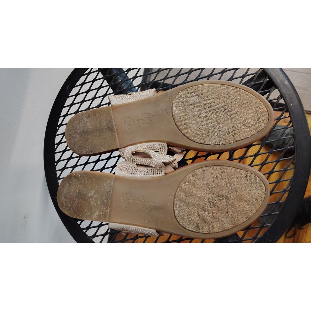 Jessica Simpson Bria Rhinestone Slide Sandals Size 9 - Picture 4 of 5